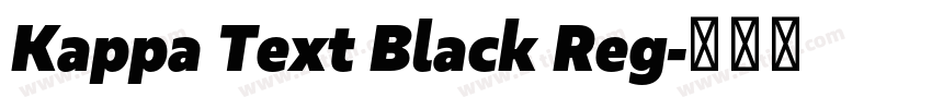 Kappa Text Black Reg字体转换